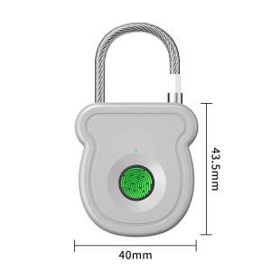 Portable Keyless Fingerprint Lock USB Charging 0.5sec Unlock Smart Padlock Anti-theft Door Lock ABS Material Fingerprint Lock