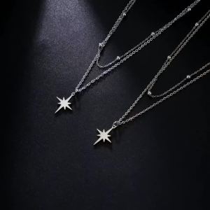 Lemegeton Nữ Sao Bắc Đẩu Mặt Dây Chuyền Vòng Cổ Thép Không Gỉ Starlight Choker Trang Sức Thời Trang Cho Các Bữa Tiệc Quà Tặng Người Yêu