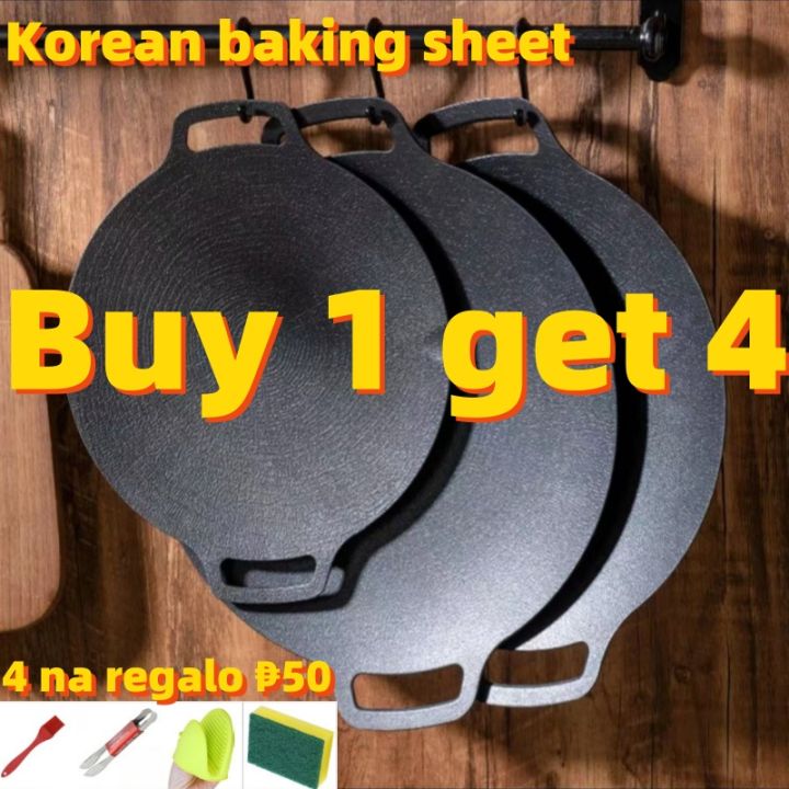Non Stick Barbecue Plate Korean Frying Pan Outdoor Camping Smokeless