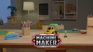 NIKKO TOYS MACHINE MAKER CITY SERVICE - GARBAGE TRUCK PLAYSET (8" / 20CM) (QNKT400436)