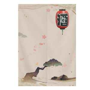 Japanese Style Door Curtain Fabric Craft Partition Bedroom Kitchen Lampblack Japanese Half Curtain Bathroom Feng Shui Curtain Punch-Free