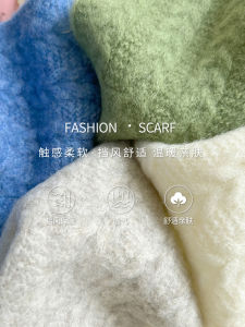 Super Warm Twisted Knitted Scarf Mens Style Pure Color Rectangle Shawl for Autumn Winter Versatile Matching Couple Scarves