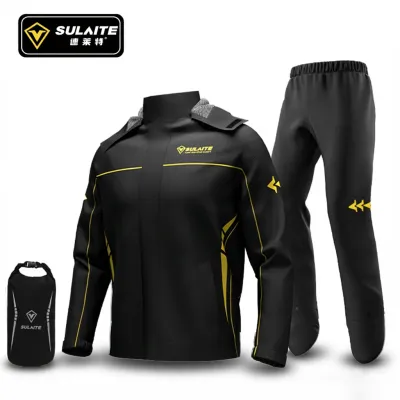 SULAITE Motorcycle Raincoat Suit Men Outdoor Waterproof Rainwear Shoes Cover Ultrathin Rain Coat Cycling Fishing Climbing Jacket