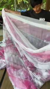 KELAMBU MOTIF BUNGA 180x200-200x200 SUPER JUMBO KUAT TEBAL