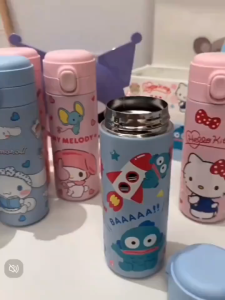 Sanrio 304 Stainless Steel Water Bottle Hello Kitty Kuromi Cinnamoroll 420ml Water Bottle Thermos