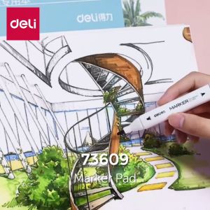 Deli Marker Pad / Drawing Paper / Sketchbook Buku Gambar Untuk Spidol Warna 30 Lembar 73609 73610