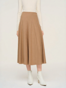 Gloria | New Spring High-Waist Stretchable Wool Skirt