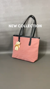 Totebag Melysa free gantungan boneka Tote Bag Charms Cewe Tas Kuliah/kerja simple resleting