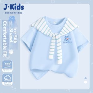 JKIDS | Childrens Summer T-shirt and Skirt Set Campus Style Thin