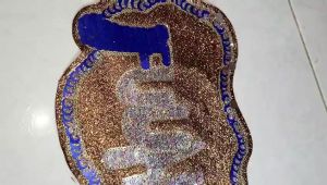 Hình kim sa may lên áo trang trí