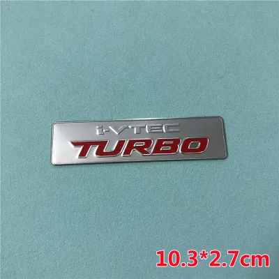 สติกเกอร์ตกแต่งรถยนต์โลหะสำหรับ Honda Civic Accord CRV Odyssey i-VTEC TURBO ตกแต่งด้วยโลหะ อุปกรณ์ตกแต่งรถยนต์