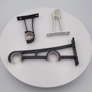4Pcs Double Curtain Rod Bracket Holder Set with Screws Iron Heavy Duty Window Track Holder