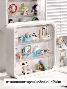 กล่องอะคริลิคใส กล่องโชว์ 3/4 ชั้น ที่เก็บโมเดล ที่โชว์โมเดล ฟิกเกอร์ ชั้นวางโมเดลอคริลิค ที่ใส่ของ และเก็บของ PET popmart