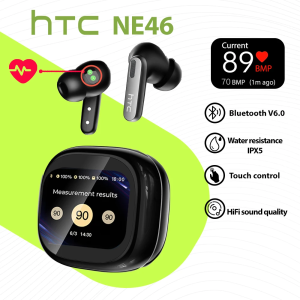 HTC NE46 Heart Rate Monitoring Wireless Headphones AI Translator Bluetooth Earbuds 10hrs Long Battery Life Bluetooth Earphones