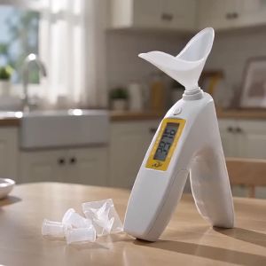 Portable Lung Function Spirometer Digital Vital Capacity Meter Auto Power Off for Fitness Student Physical Check