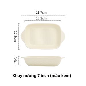 Dụng Cụ Nướng Phô Mai Chuyên Dụng An Toàn Cho Lò Nướng và Lò Vi Sóng Hình Chữ Nhật Dài Có Tai Cao Cấp