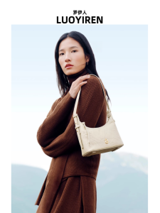Gold Yuan HOBO Bag Womens New 2025 Leather Underarm Crossbody Soft Cowhide Commuter High-End Sensation Satchel Tote Bag
