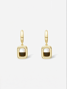 HEFANG Jewelry | Cappuccino Design Earrings Elegant and Versatile Accessory
