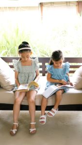 LEWIS EMMA - Evelyn Set (2-14 Tahun) Setelan Pakaian Anak Perempuan / Baju Set Atasan Bawahan