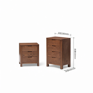 YUANSHI YUANSU | Solid Wood Seven-drawer Storage Cabinet