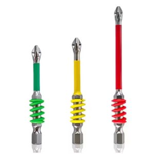 6PCS 65/70/90mm High Hardness Spring Screwdriver Bits Magnetic PH2 Driver Screw Anti-slip Hex Shank Drill Head Electric Repair Tools