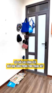 Kệ Sau Cửa Kèm Móc Treo Đỗ Kệ Gỗ Treo Tường Đựng Sách Để Đồ 3 Tầng Hoặc Đặt Ốp Sát Sàn Cho Bé