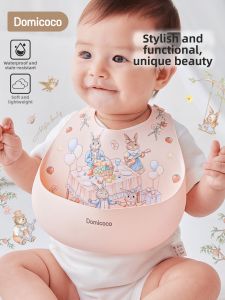 Domicoco | Waterproof Thin Silicone Baby Bib