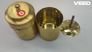 Traditional Brass 150ml Filter Coffee Maker Brass South Indian Drip Sytle Decoction Liquid Maker Coffee Filter Vessel Utensil- Kumbakonam Degree Coffee Filter Home Use (Size - 0  Color - Gold)