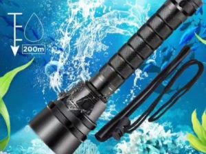 Diving Flashlight 25000lumens LED Professional Waterproof Scuba Diving Flashlight Diver Light Torch Lamp Lanterna Led Underwater Flashlight Max 100M flashlights military