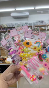 (สินค้าส่งจากไทย) 020-073 เซ็ตกิ๊บติดผมเด็ก 14ชิ้น ลายการ์ตูน ดอกไม้ รูปสัตว์ กิ๊บผมแฟชั่น