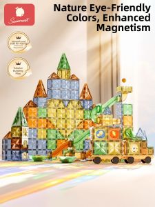 KESCOORL | Magnetic Pipeline Building Blocks Colored Window Educational Toy