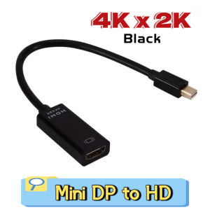 4K*2K Thunderbolt Mini DP to HDMI-Compatible Converter Male to Female 1080P Mini DisplayPort to HD Adapter for Macbook Laptop TV