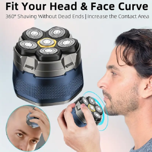 Electric Head Shavers for Bald Men 6D Magnetic Razor Hair Trimmer USB Rechargeable LED Display Waterproof Beard Shavers
