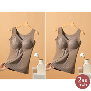 Thickened Fluffy Warm Vest Womens Underwear Winter Chest Pad Fleece Lined Thickened Inner Wear V Neck Autumn Top