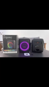 BTS-1739 8” RGB Lightning Karaoke Speaker with Wireless Microphone TWS Bluetooth Portable Party Speaker