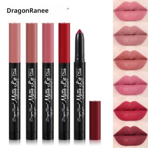 Matte Lipstick Womens Pen Lipstick Bean Paste Rose เครื่องเหลาดินสออัตโนมัติ Lip Liner