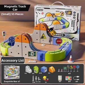LALAPLAY | Magnetic Building Tracks Train Transformable Educational Toy