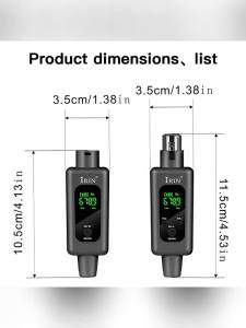 IRIN | IRIN WX70 Wireless Microphone Converter Transmitter 2 Receiver Support 48V Mics XLR Adapter System for Better Performance