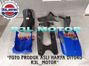 fullset cover body kasar Yamaha Mio sporty/Mio lama 2004-2007 dek paruh kolong biru