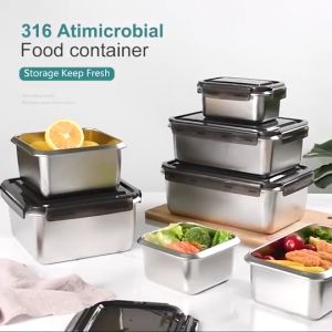 PDM Premium 316 Stainless Steel Rectangle Food Storage Container Food Storage Box set