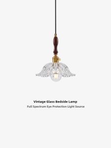 French Vintage American Retro Minimalist Glass Flower Chandelier