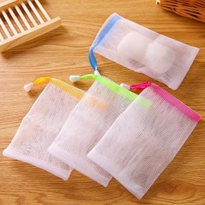 Polocat 10pcs Foam Mesh Net Cleaning Household Bath Products Gloves Hanging Nylon Bubble Bags Bathing Bath Brushes Cleaning#1