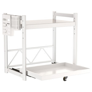 Pull out Kitchen Microwave Rice Cooker Storage Rack Multi Function Appliance Shelf Heat Insulation Carbon Steel Screw Fixed