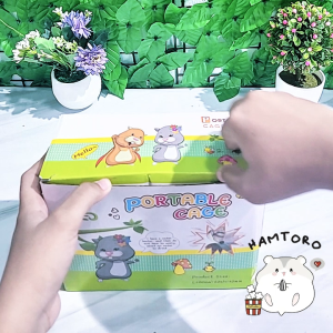 Hamtoro Kandang Travel Akrilik + FREE Zeolit Portabel Hamster Sugar Glider Gecko Kandang Bepergian