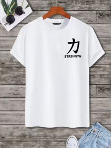 Baju kaos pria lengan pendek atasan pria baju kaos laki laki dewasa polos atasan pria oblong Strength