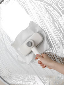 Hand-Free Mini Broom Mop Cloth Holder Household Cleaning Tool Face Wash Towel Clip-On Cloth Durable Plastic Handle Rectangular Head