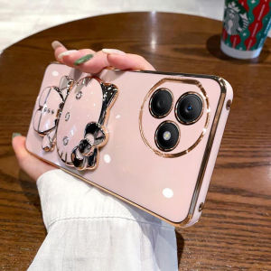 Honor Play8T pro Cute Kitty Cat Silicone Phone Case Full Cover Protective Soft Shell with Mirror Stand Female New Model Anti-Fall