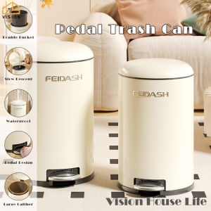 ที่เหยียบถังขยะสำหรับสแตนเลส8L/12L ถังขยะถังขยะแบบเท้ามนถังขยะห้องครัวถังขยะรีไซเคิลห้องน้ำที่เหยียบถังขยะในห้องน้ำ