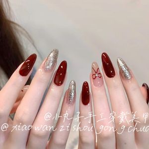 New Year Red Armor Handmade Wear Armor Atmosphere Wine Red Gold Flash Bows White Detachable Wedding Armor