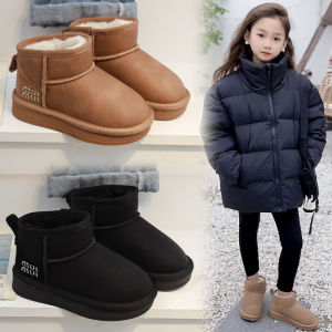 Childrens Winter Snow Boots Thickened Fleece Waterproof Anti-slip Warm Cotton Boots for Boys And Girls Toddler Booties